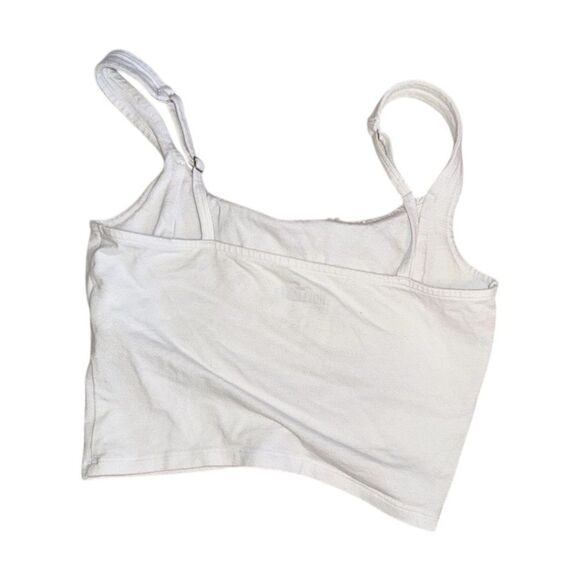 Hollister Cream Ruched Cropped Tank Top Bralette - Picture 4 of 4